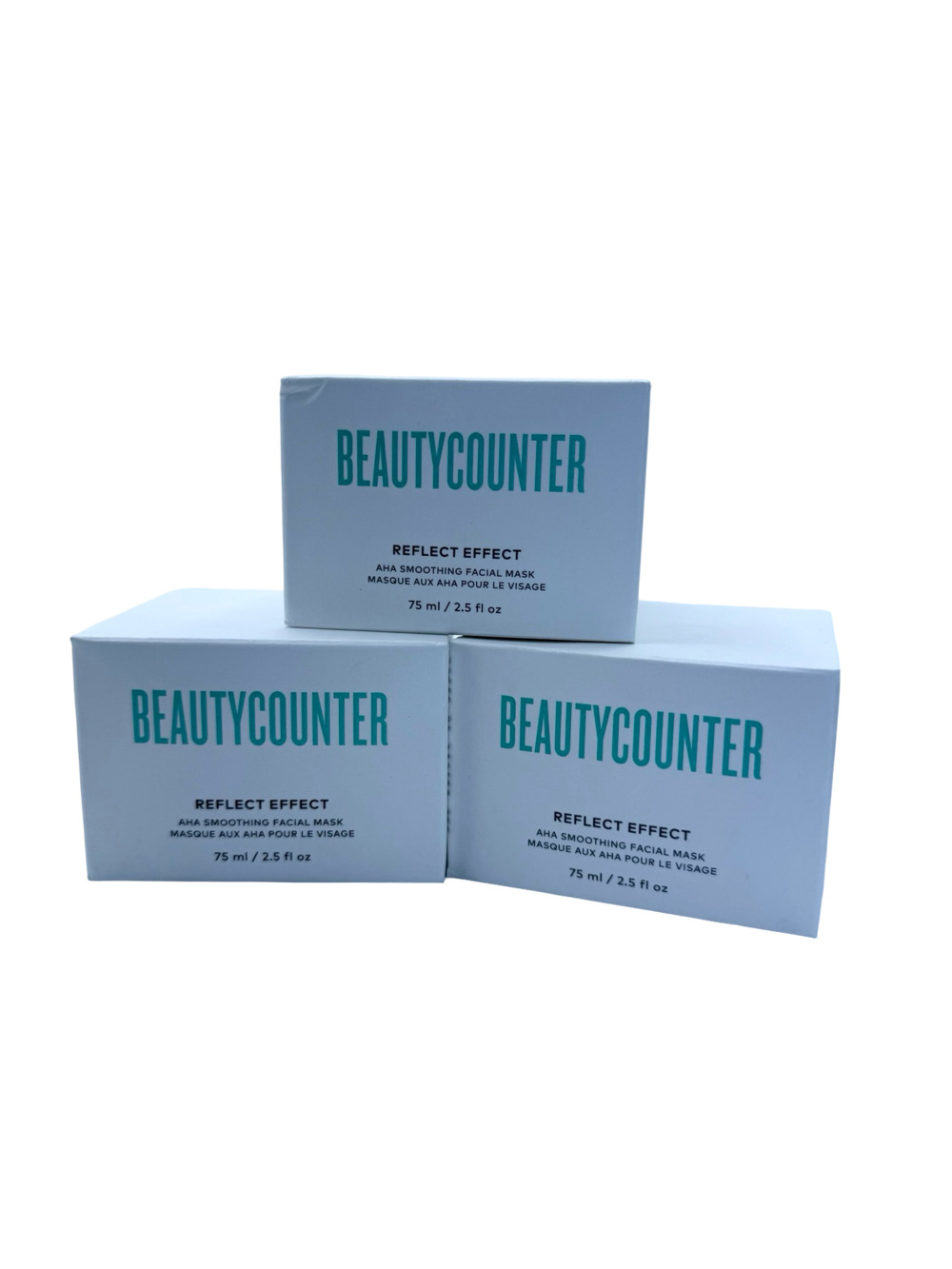Beautycounter SET OF 3 Reflect Effect AHA Smoothing Facial Mask 75ml / 2.5 fl oz